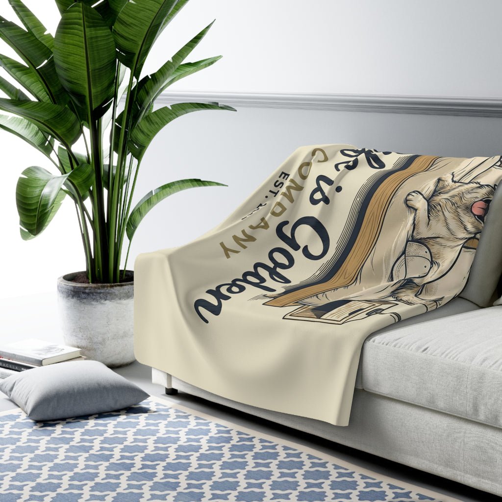 Stay Cozy, Stay Golden Cozy Sherpa Fleece Blanket