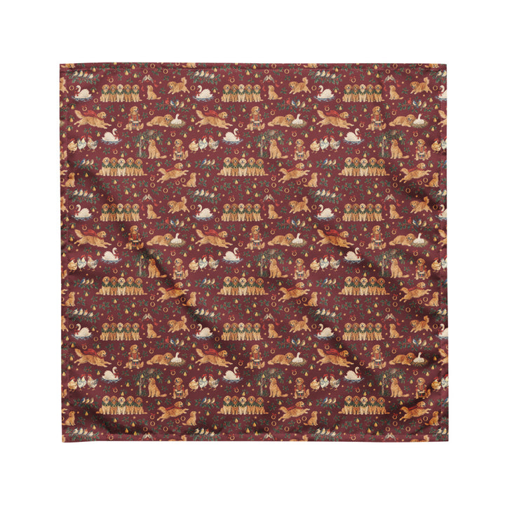 Five Golden Rings Matching Dog Bandana