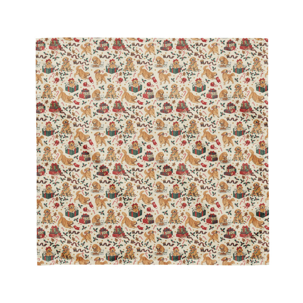 Naughty & Nice Matching Dog Bandana — Flat Front