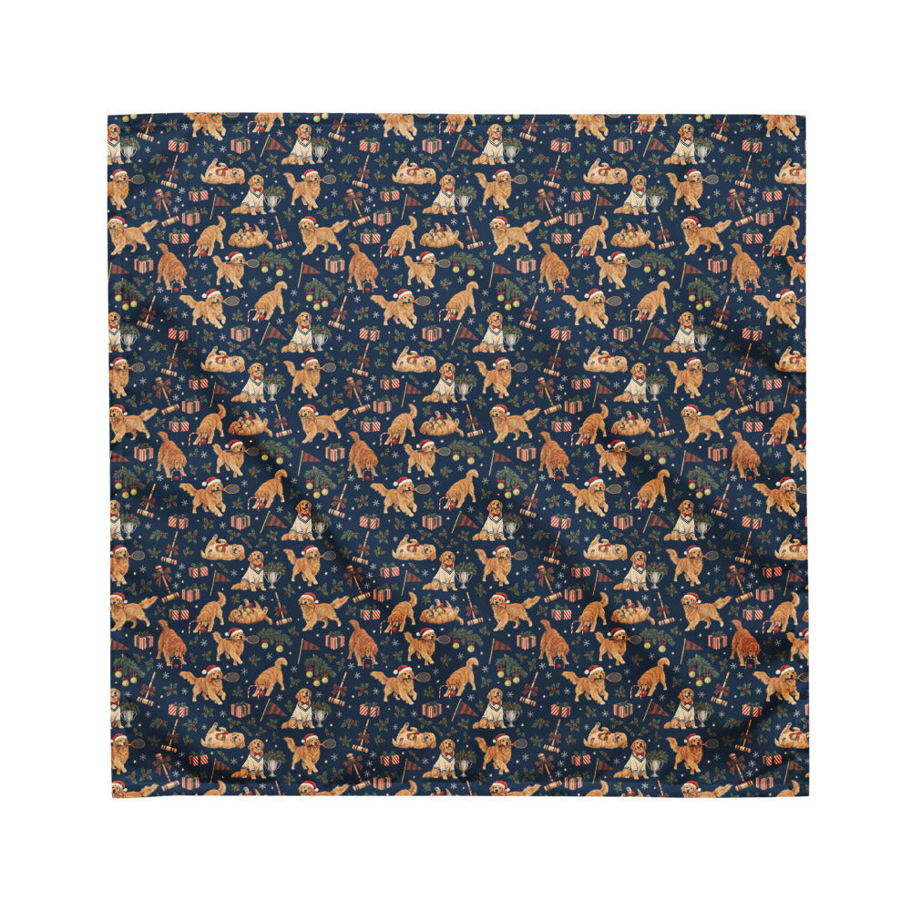 Christmas at the Club Matching Dog Bandana — Flat Front