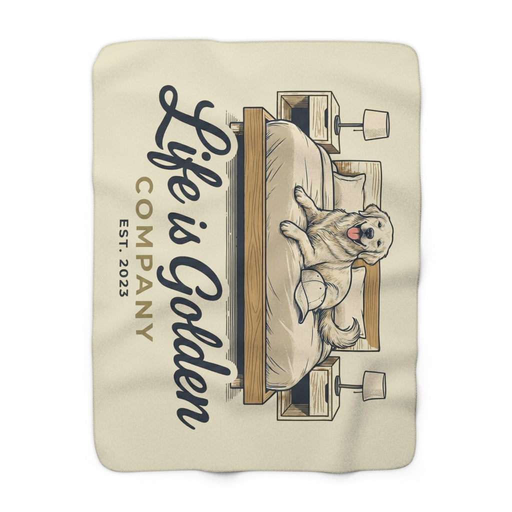 Stay Cozy, Stay Golden Cozy Sherpa Fleece Blanket