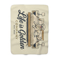 Stay Cozy, Stay Golden Cozy Sherpa Fleece Blanket