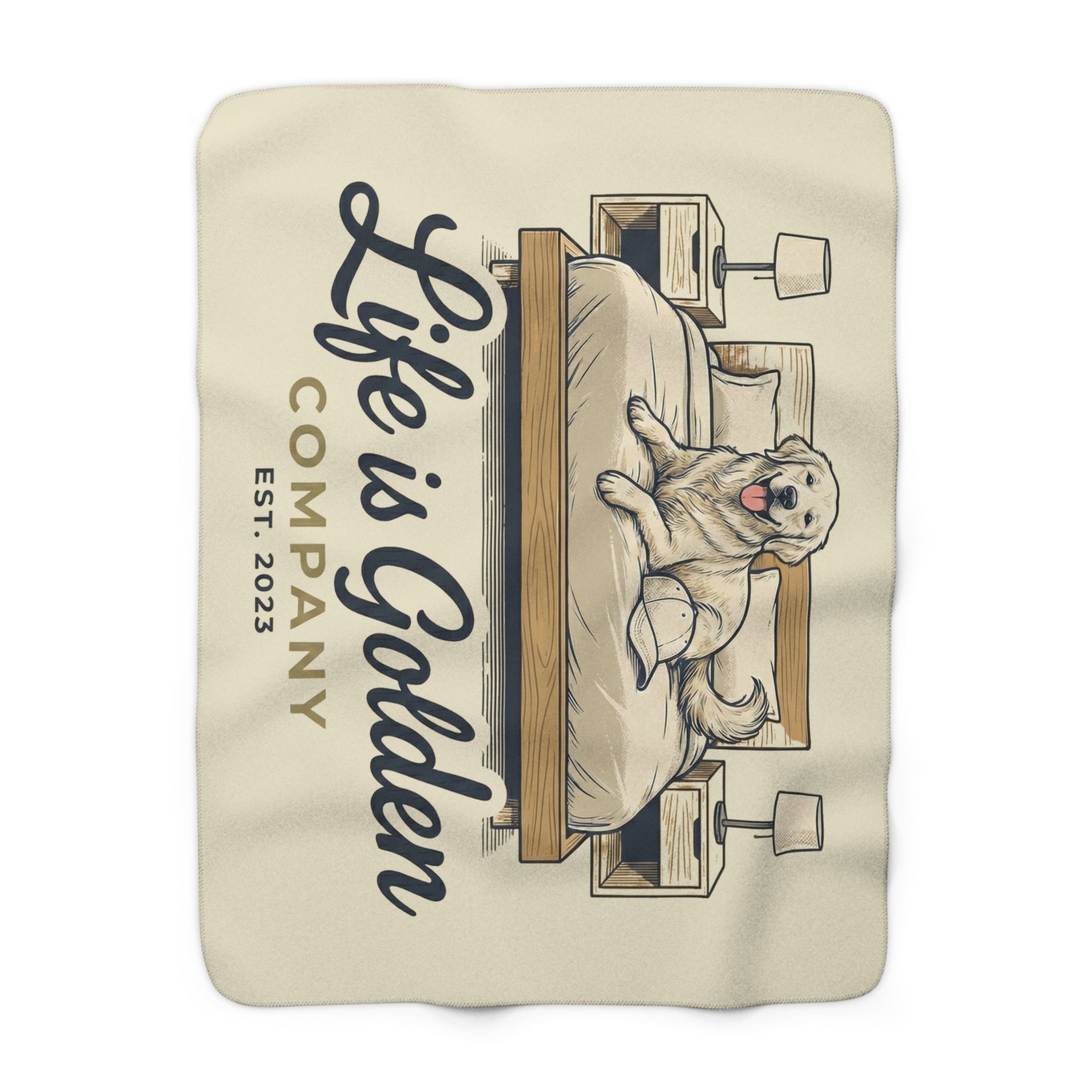 Stay Cozy, Stay Golden Cozy Sherpa Fleece Blanket