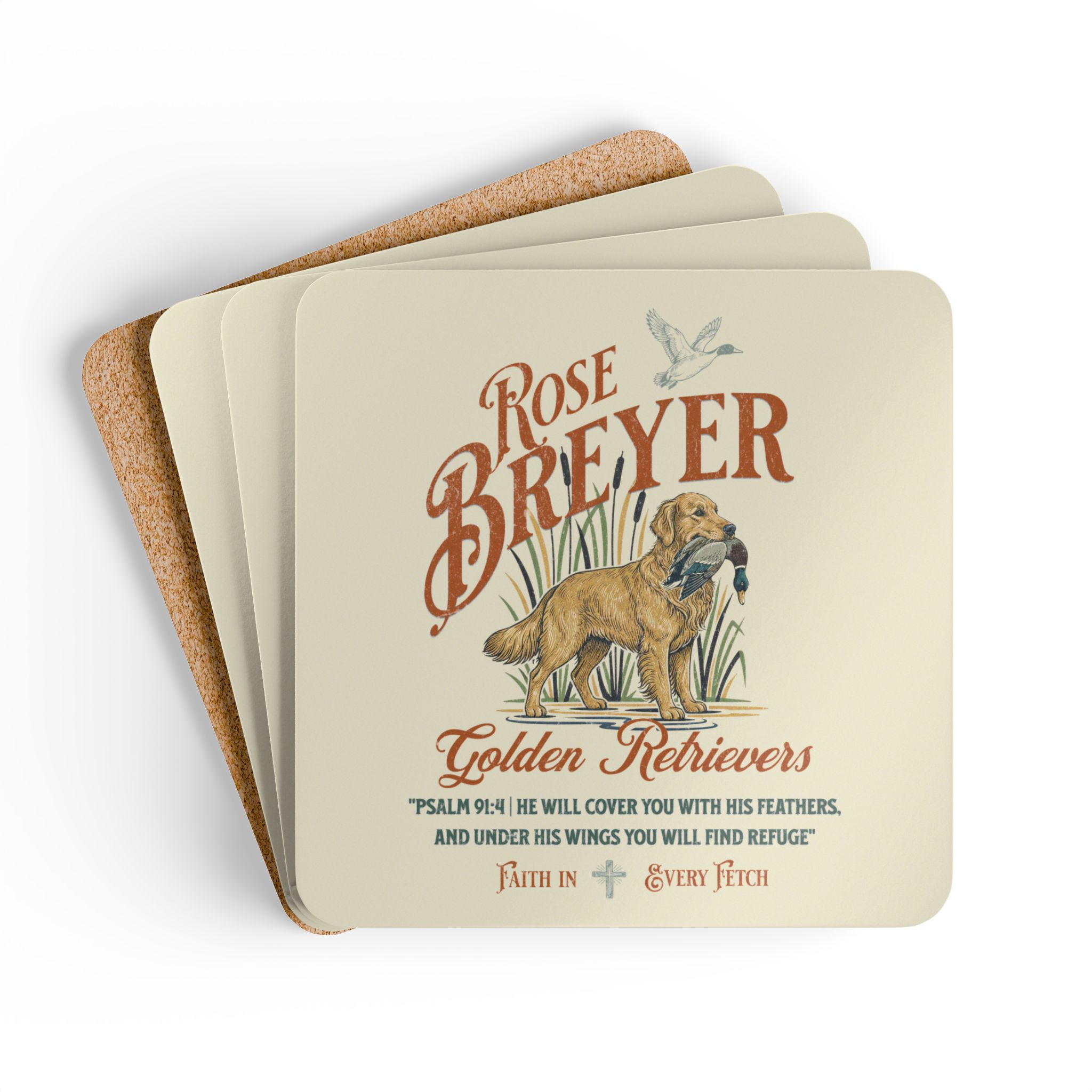 Rose Breyer Corkwood Coaster Set II