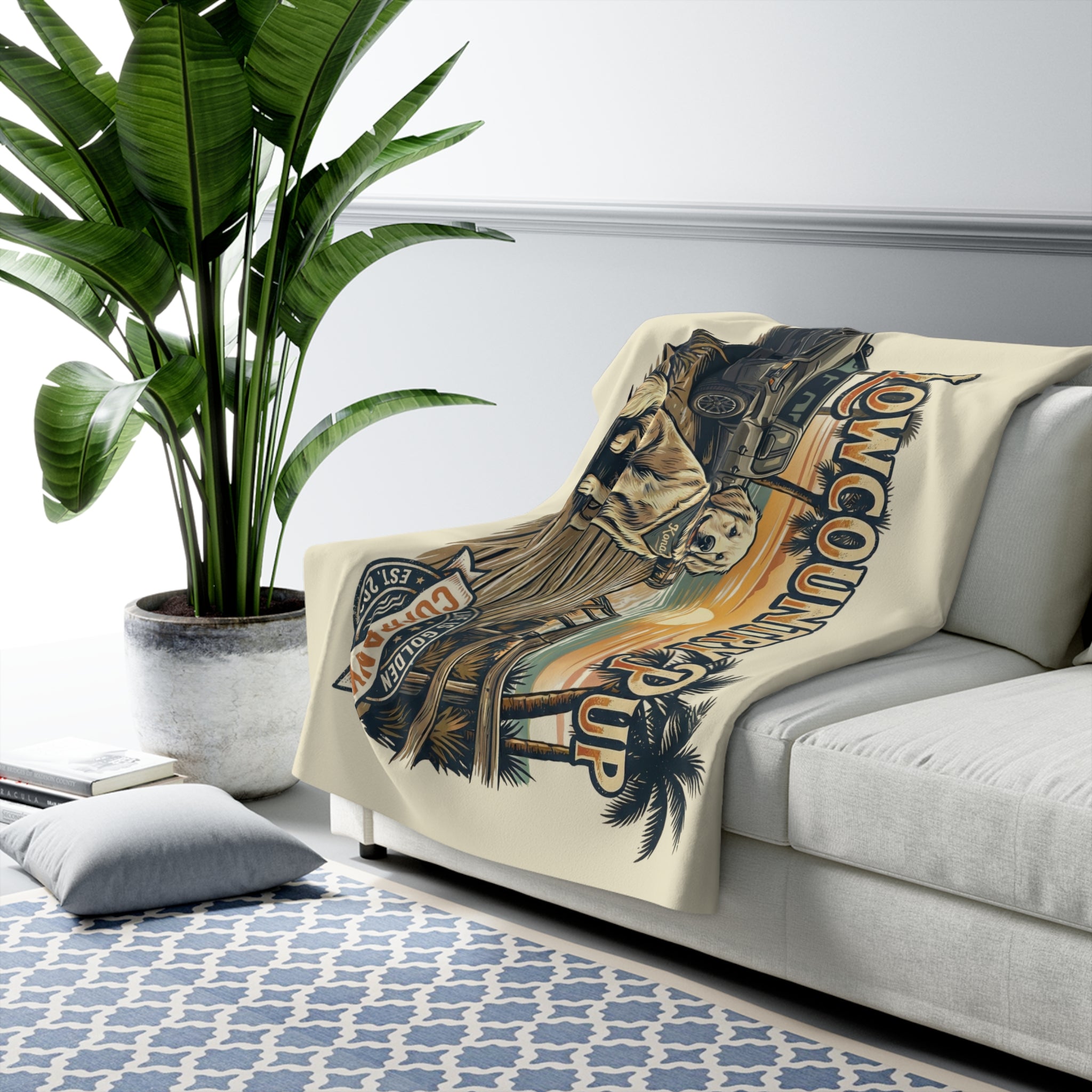 Lowcountry Pup Cozy Sherpa Fleece Blanket