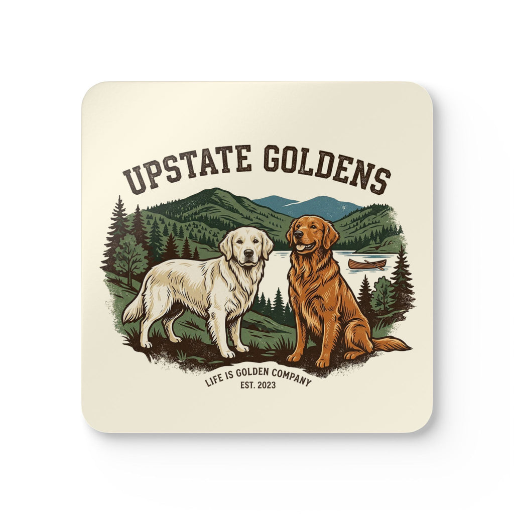 Upstate Goldens Corkwood Coaster Set