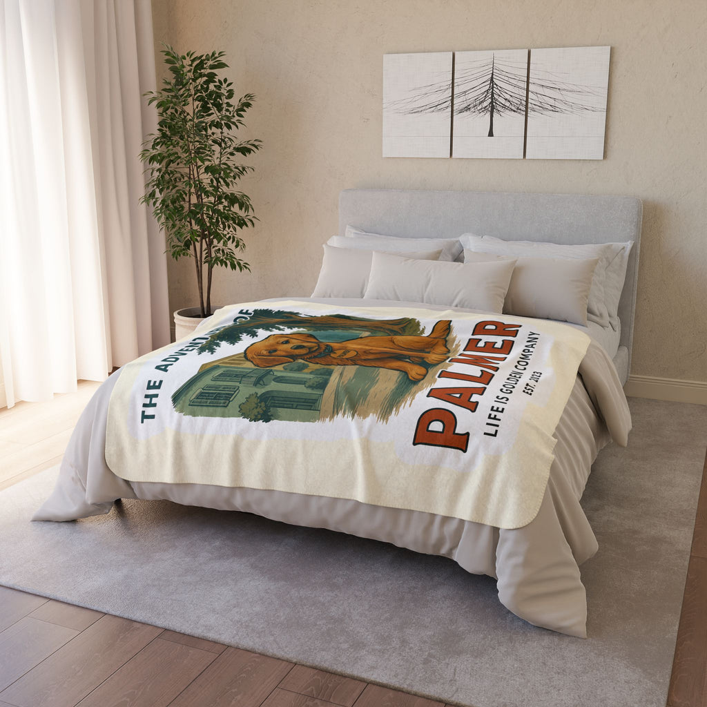 The Adventures of Palmer Cozy Fleece Sherpa Blanket