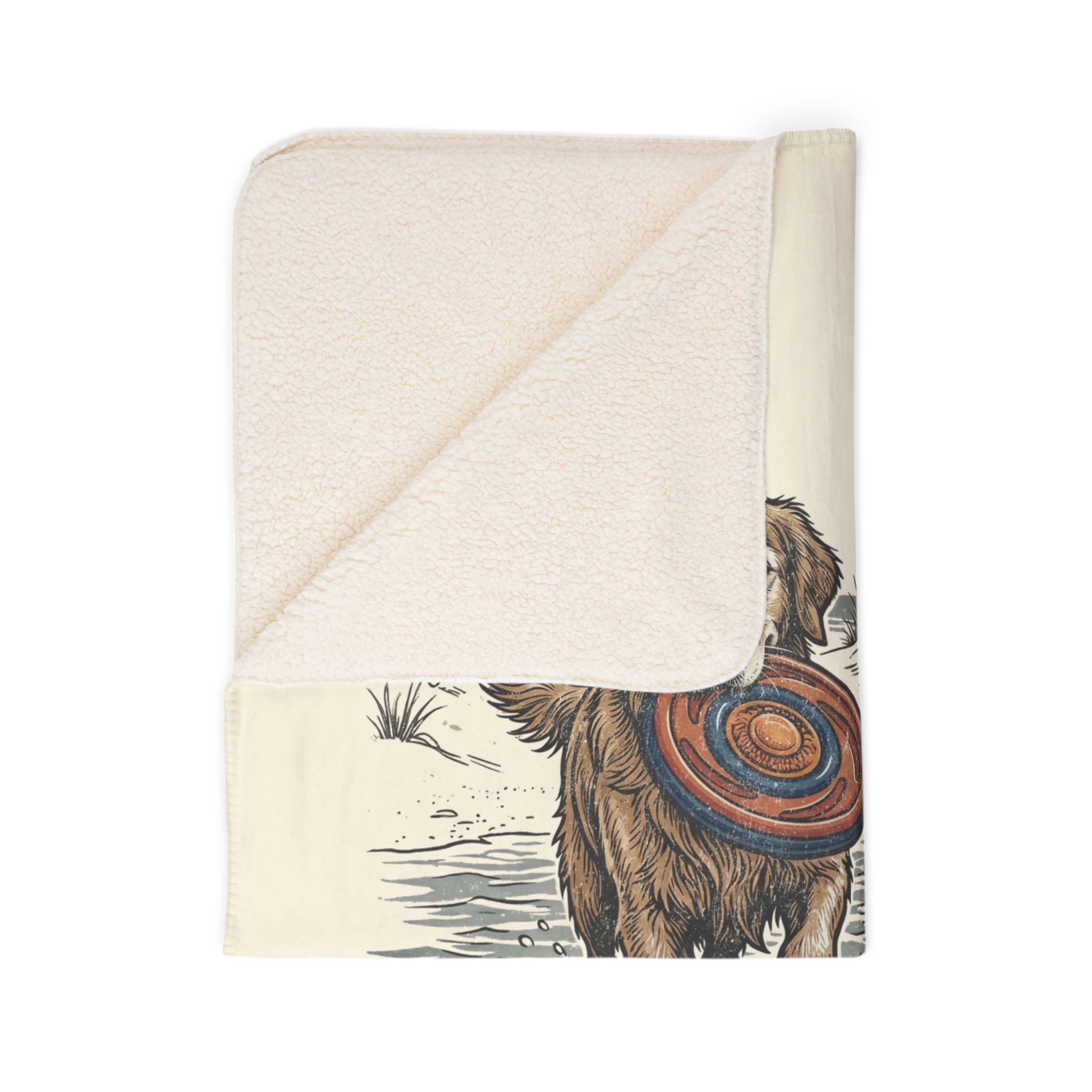 Beach Play Date Cozy Fleece Sherpa Blanket