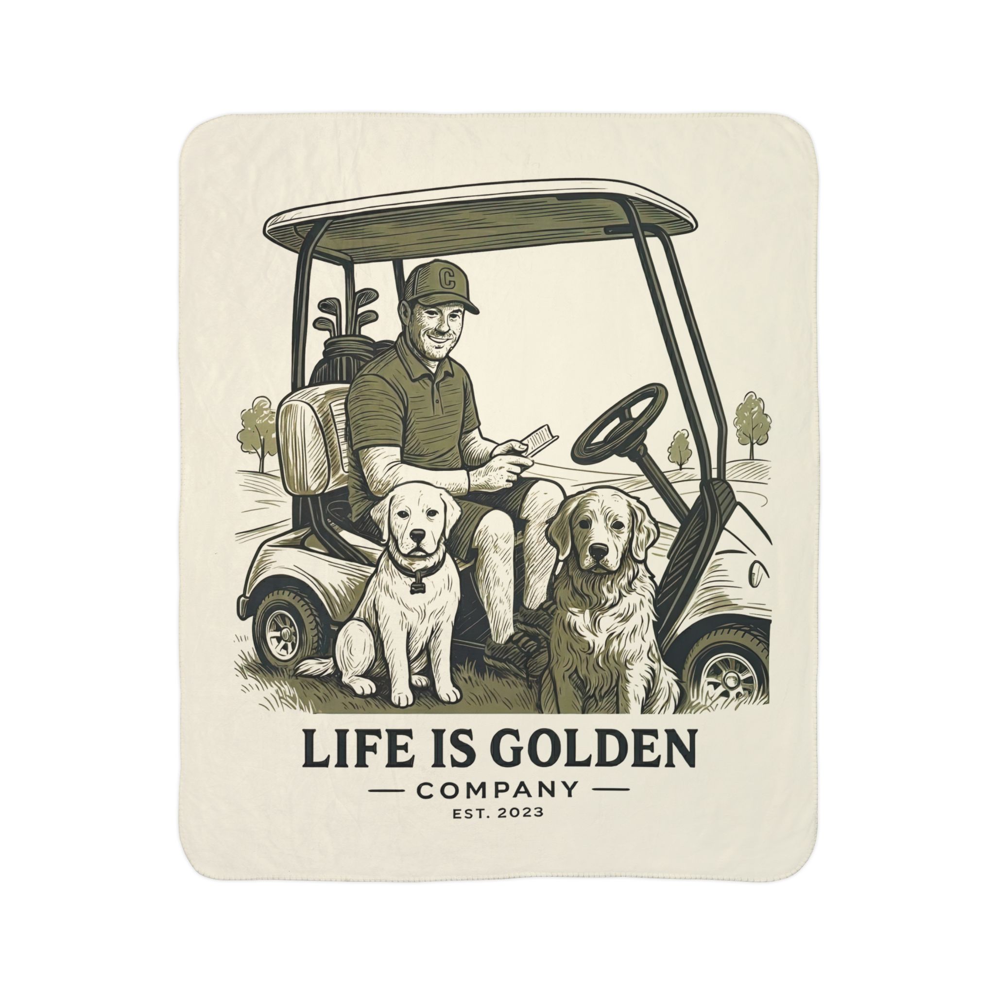 Par for the Paws Cozy Fleece Sherpa Blanket