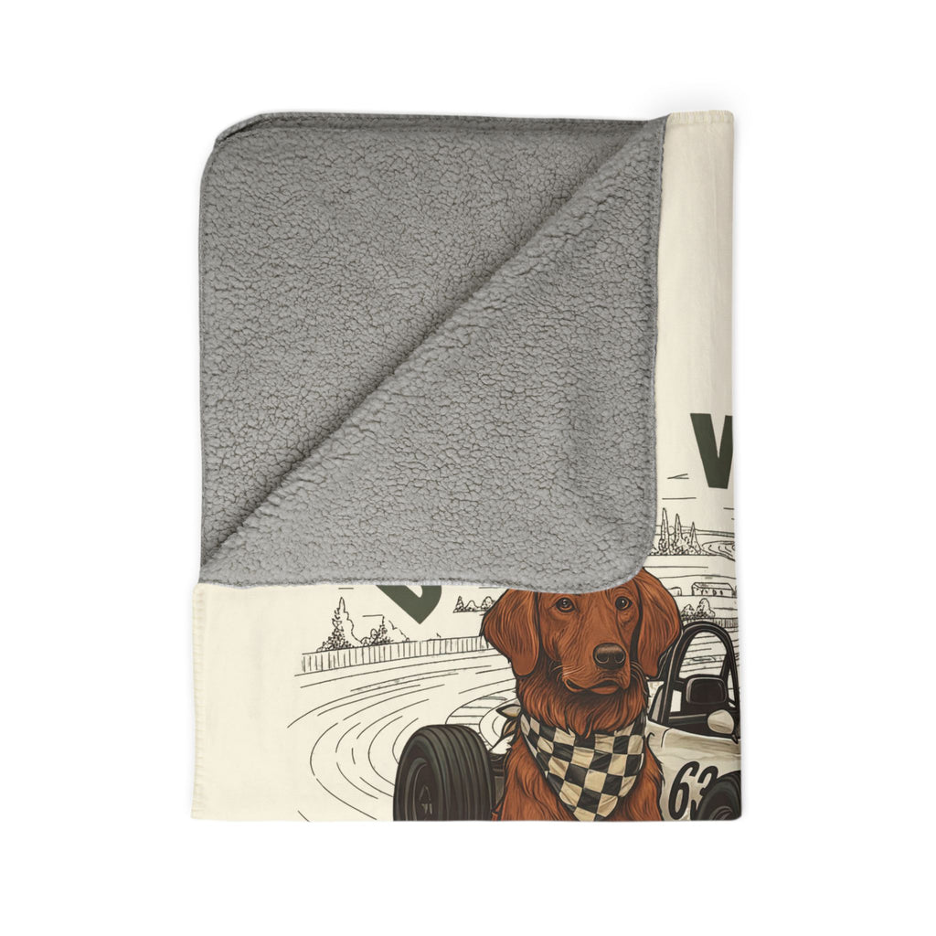Drive Vintage Cozy Fleece Sherpa Blanket