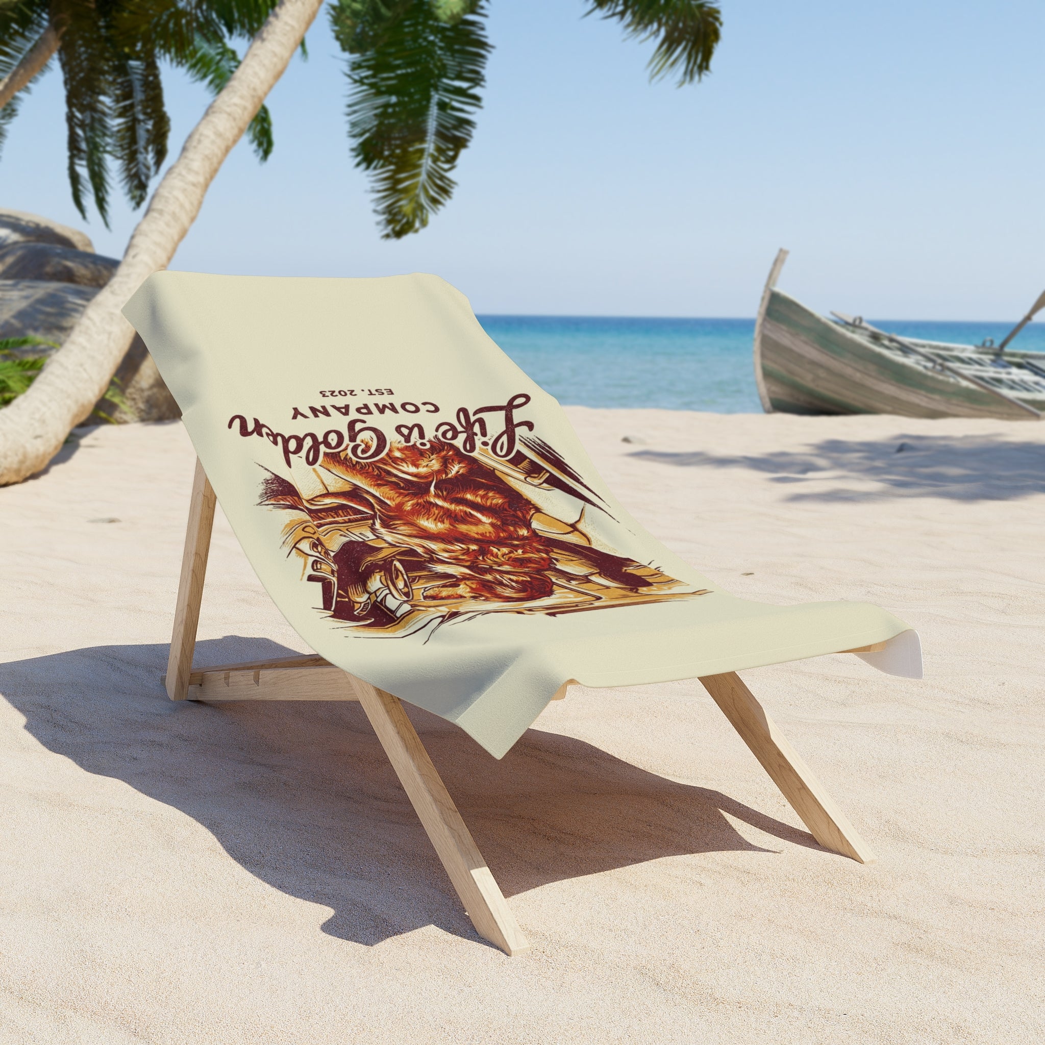 Golden Passenger Beach Towel