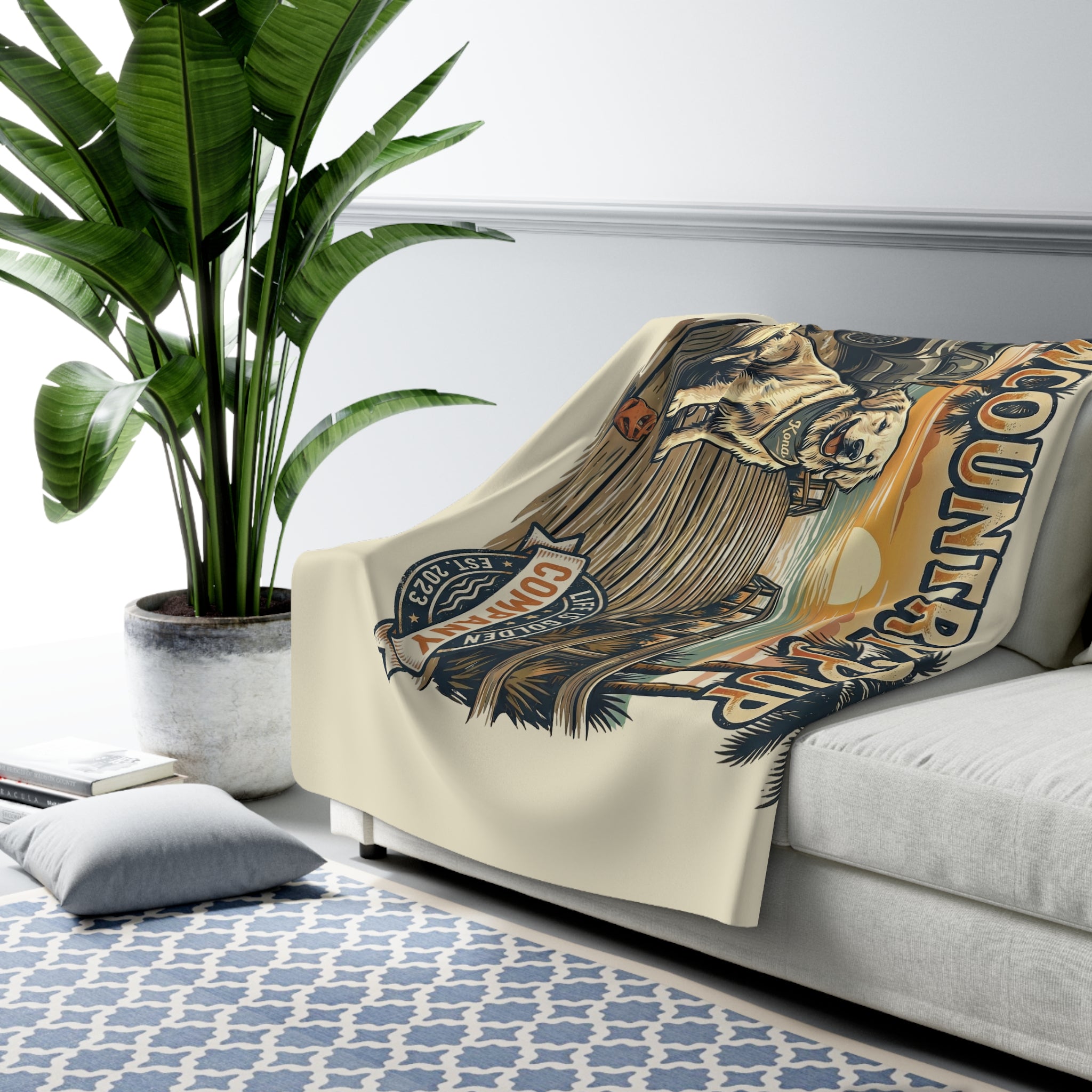 Lowcountry Pup Cozy Sherpa Fleece Blanket