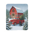 Bringing Home Christmas - black Schnoodle Edition Cozy Fleece Sherpa Blanket