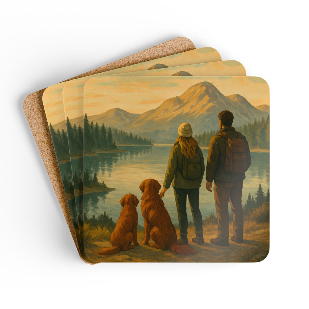 The View We Share Corkwood Coaster Set