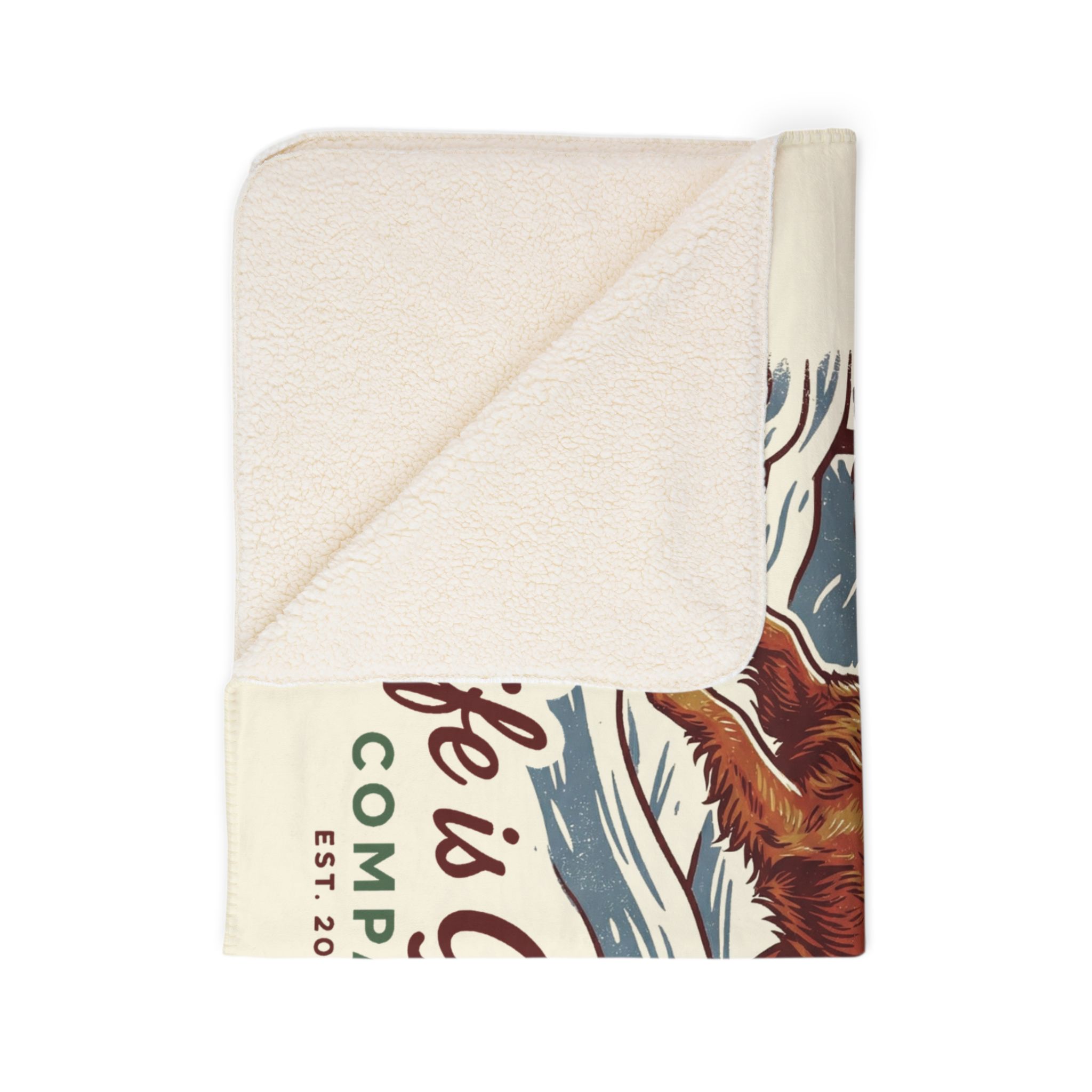 Love Runs Like Finn Cozy Fleece Sherpa Blanket