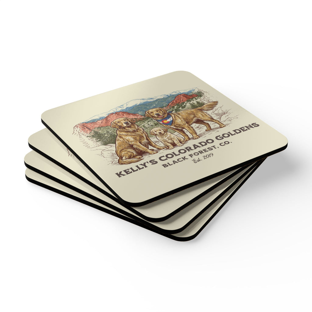 Kelly's CO Goldens Corkwood Coaster Set