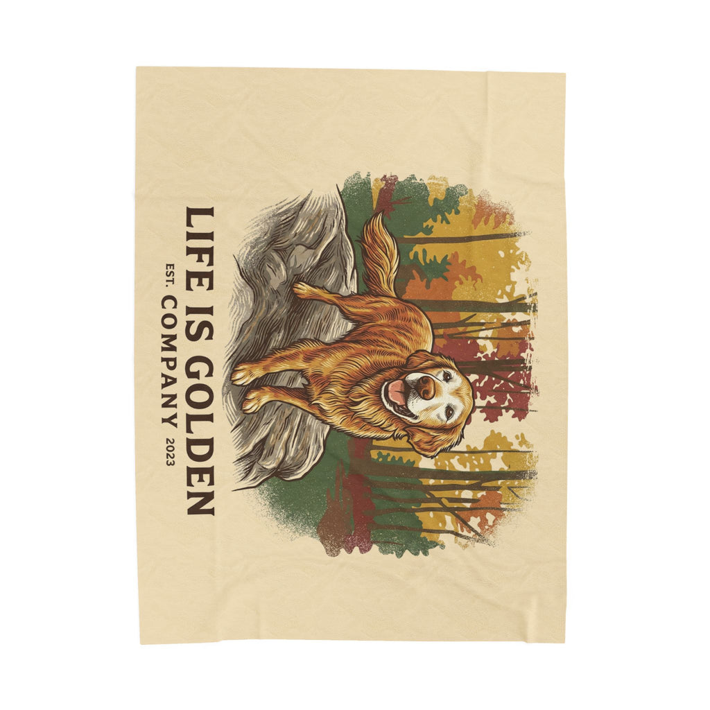Autumn of a Golden Velveteen Plush Blanket