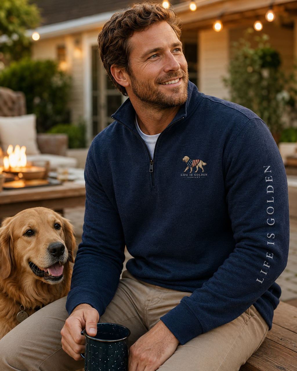 Old Glory Fleece Pullover (Red)
