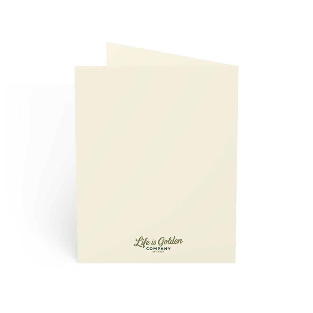White Stone Goldens 4.25" x 5.5" Greeting Card with Envelope