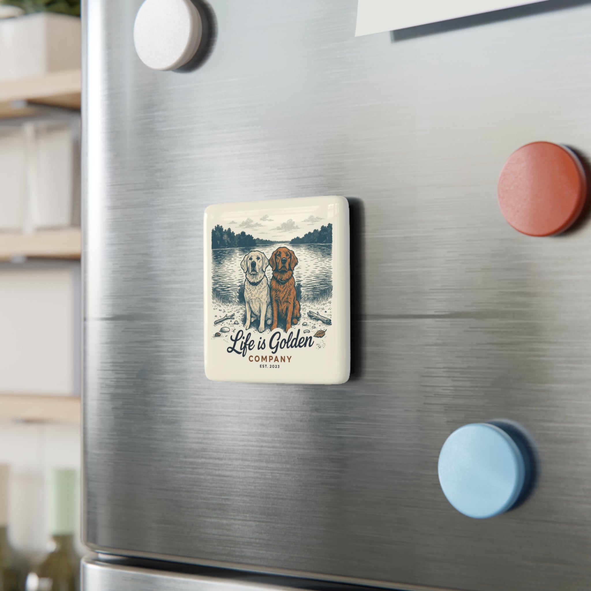 Midwest Lake Pals Ceramic Magnet