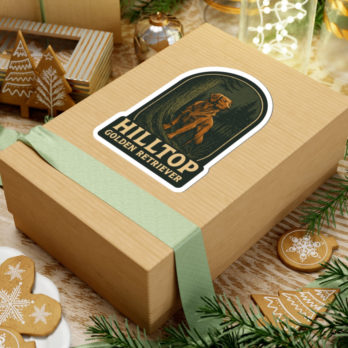 Hilltop Golden Retriever Stickers