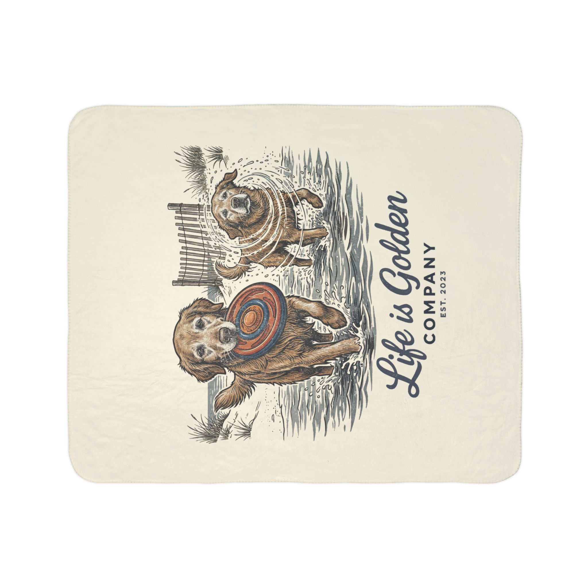 Beach Play Date Cozy Fleece Sherpa Blanket