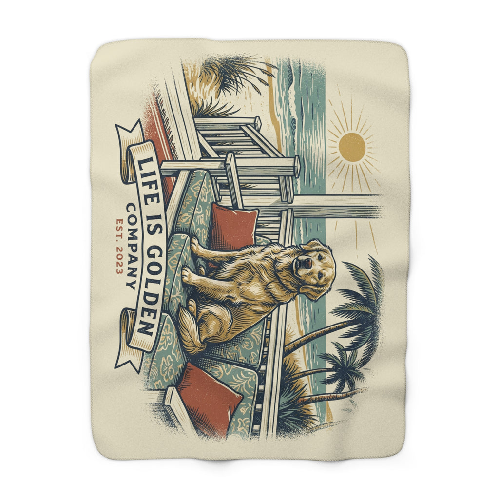 Beachside Comfort Cozy Sherpa Fleece Blanket