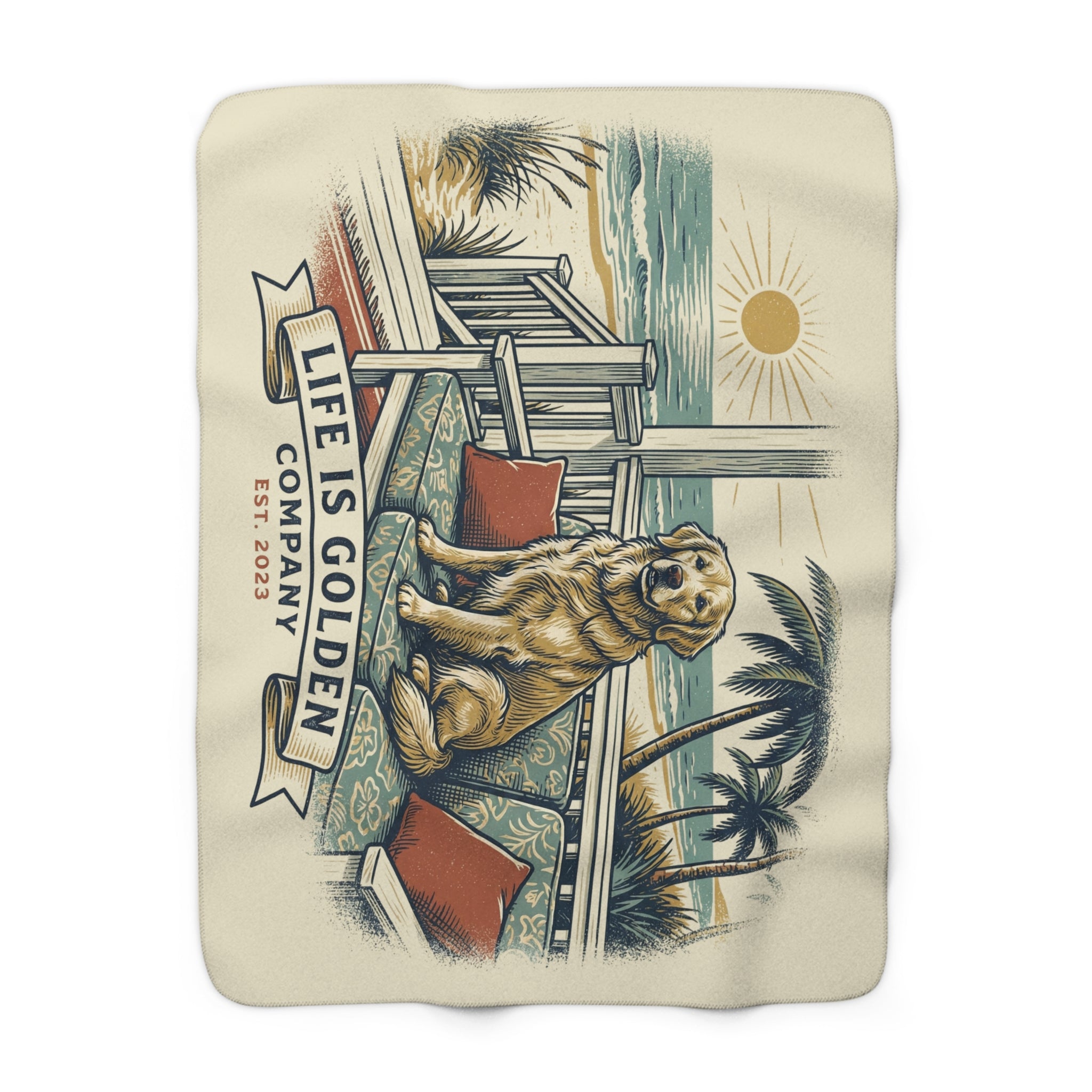 Beachside Comfort Cozy Sherpa Fleece Blanket