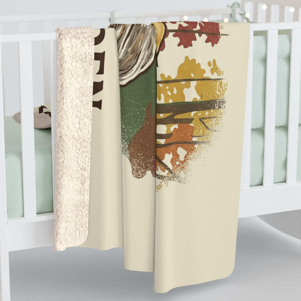 Autumn of a Golden Cozy Sherpa Fleece Blanket