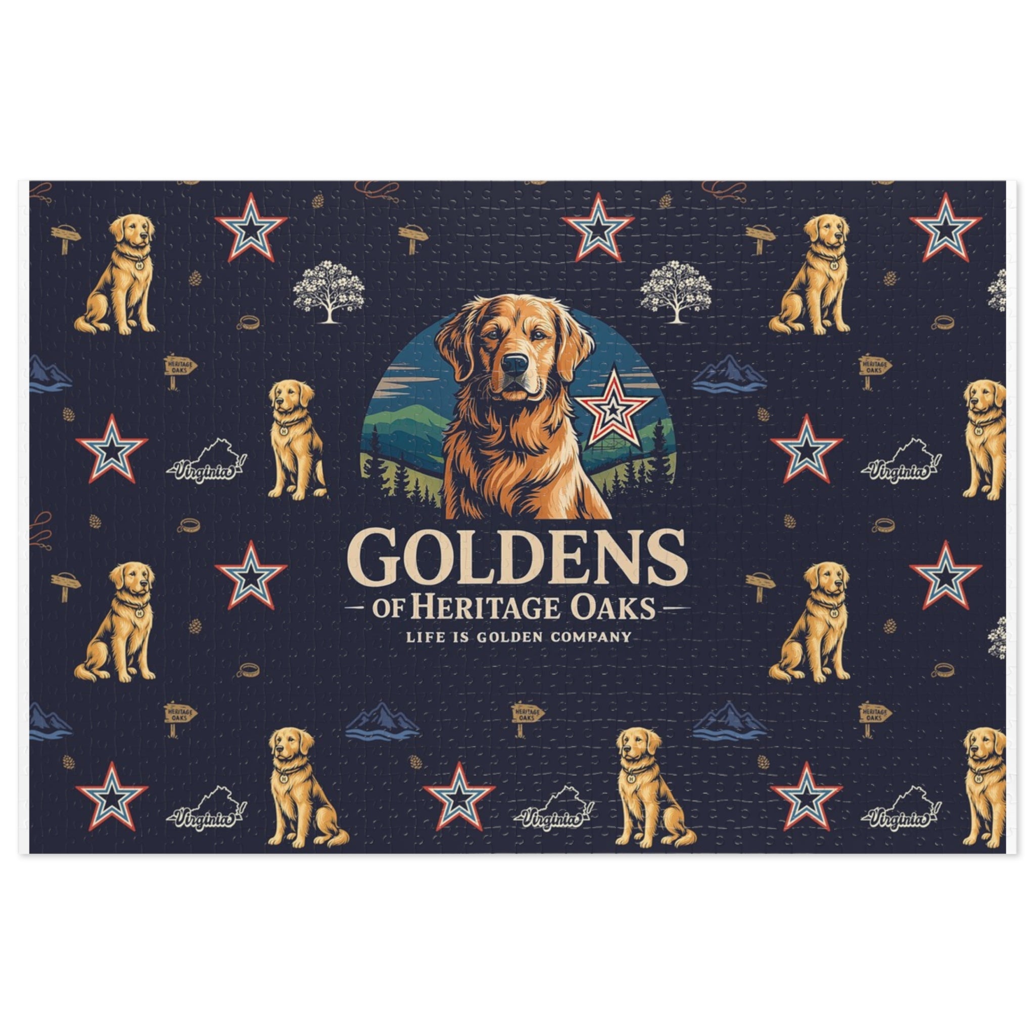 Heritage Oaks 1000 piece Jigsaw Puzzle with Tin