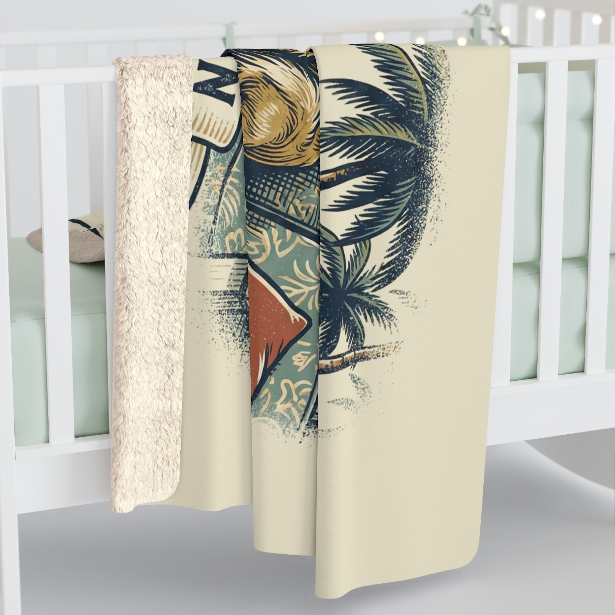 Beachside Comfort Cozy Sherpa Fleece Blanket