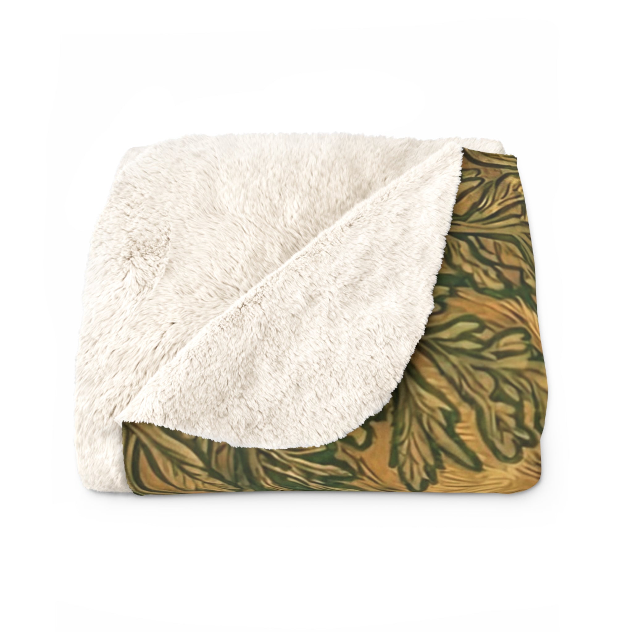 New Mexico Golden Christmas Cozy Sherpa Fleece Blanket