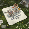Beach Play Date Picnic Blanket with Water Resistant Backing