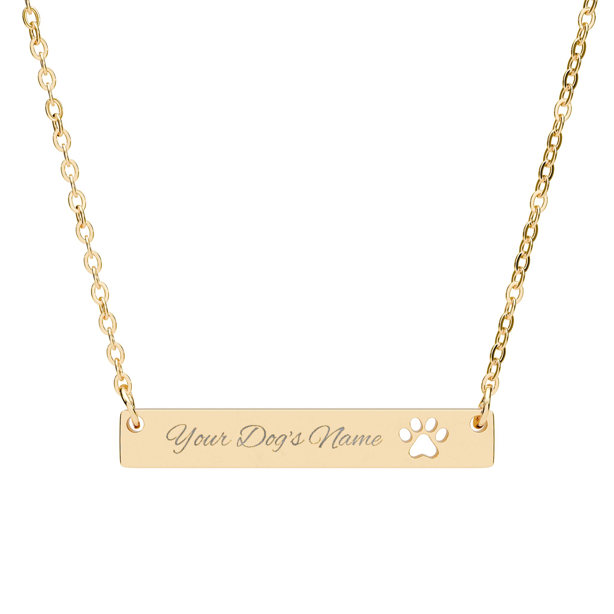 The Life Is Golden Bar Necklace - Free Personalized Engraving