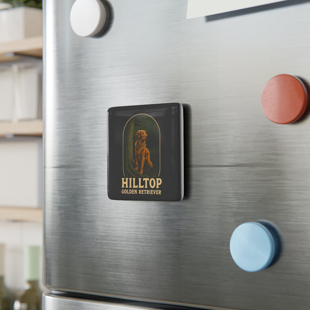 Hilltop Golden Retriever Ceramic Magnet