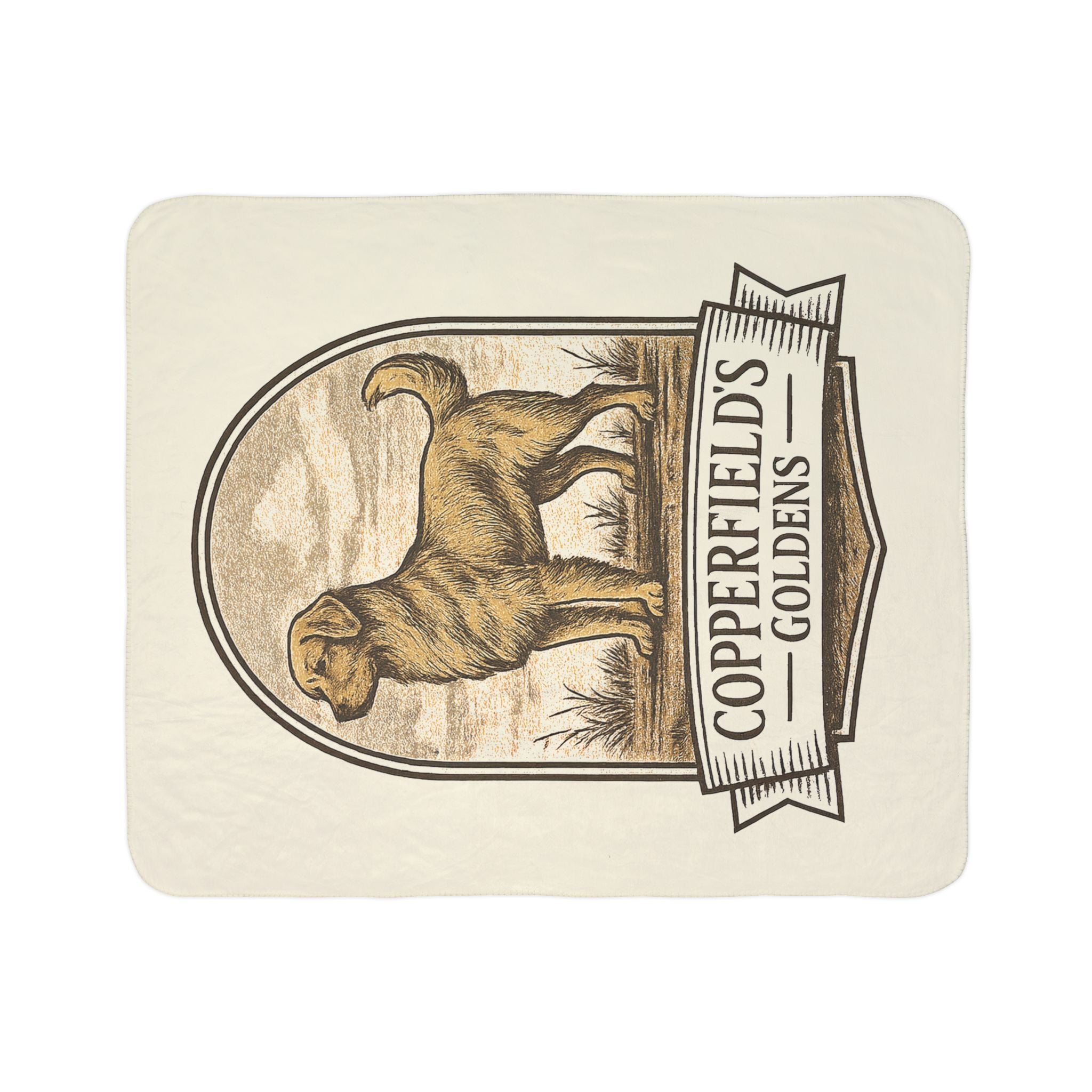 Copperfield's Goldens Cozy Fleece Sherpa Blanket