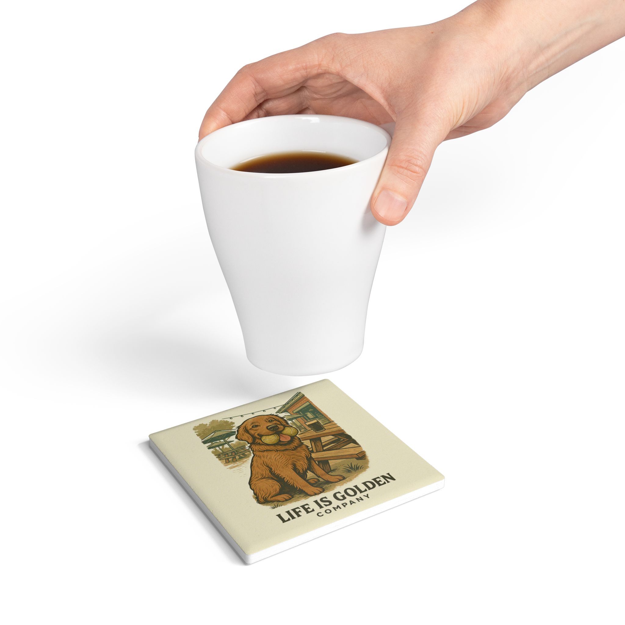 Ball is Life Ceramic Coaster