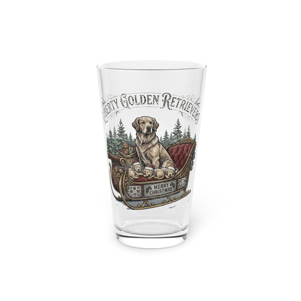 Liberty Goldens Christmas Pint Glass