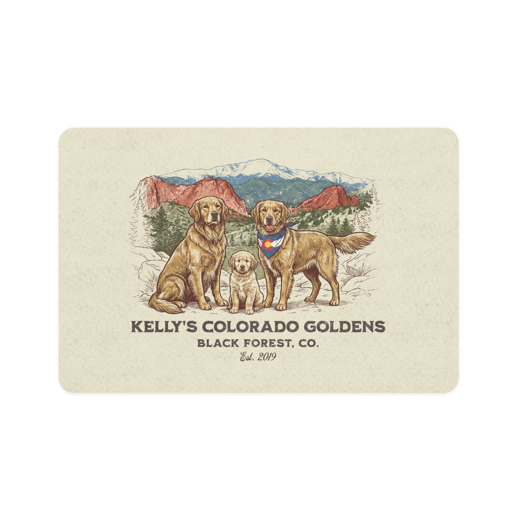 Kelly's CO Goldens Pet Food Mat (12x18)
