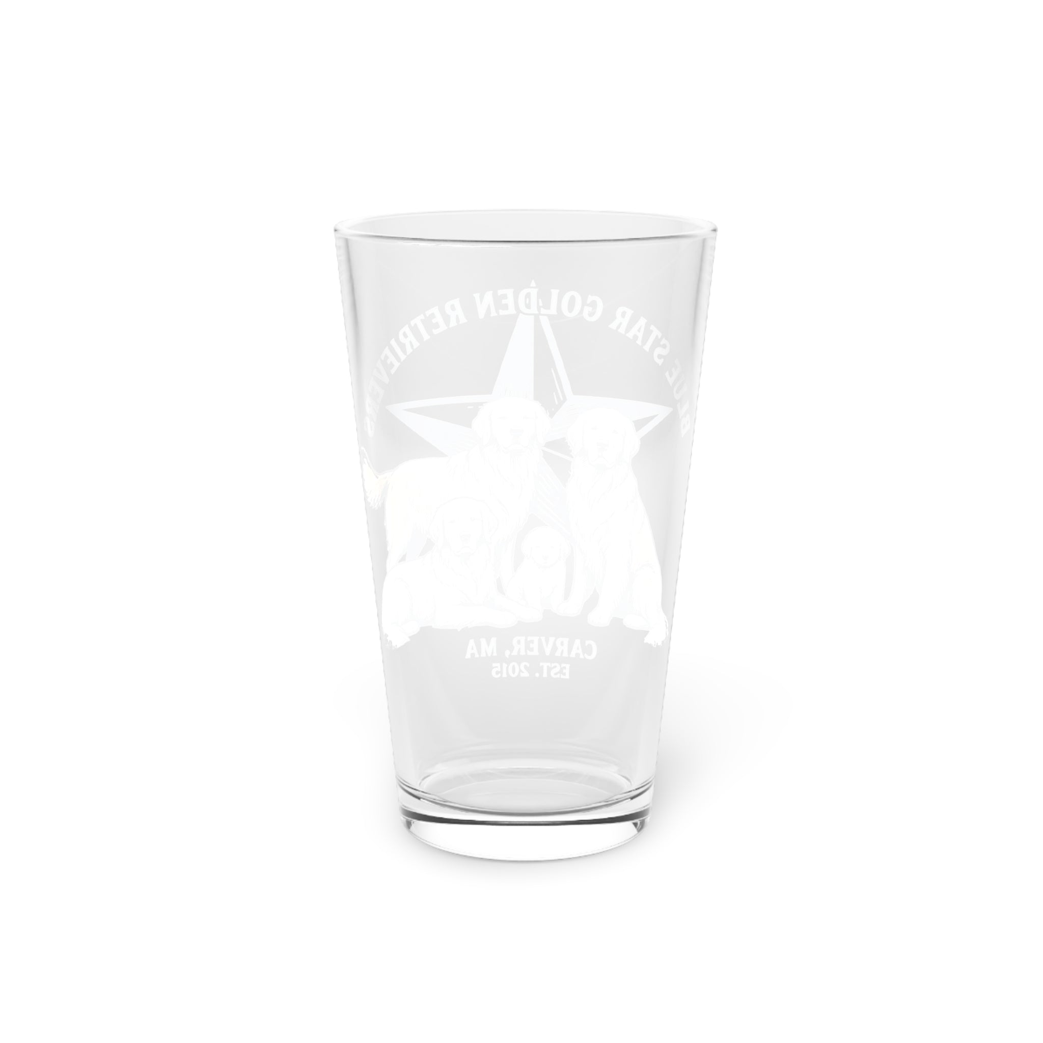 Blue Star Pint Glass