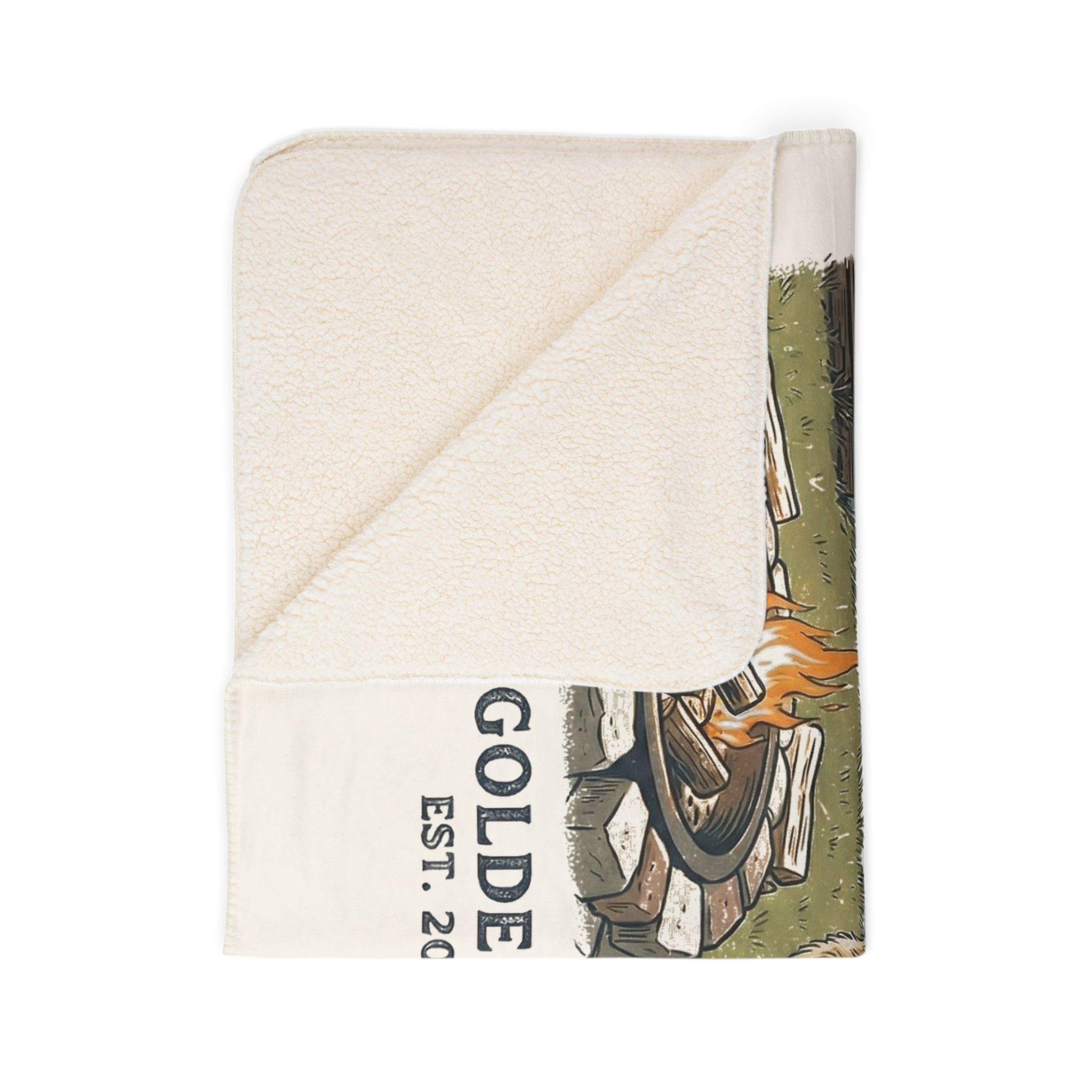 Lake Life Cozy Fleece Sherpa Blanket