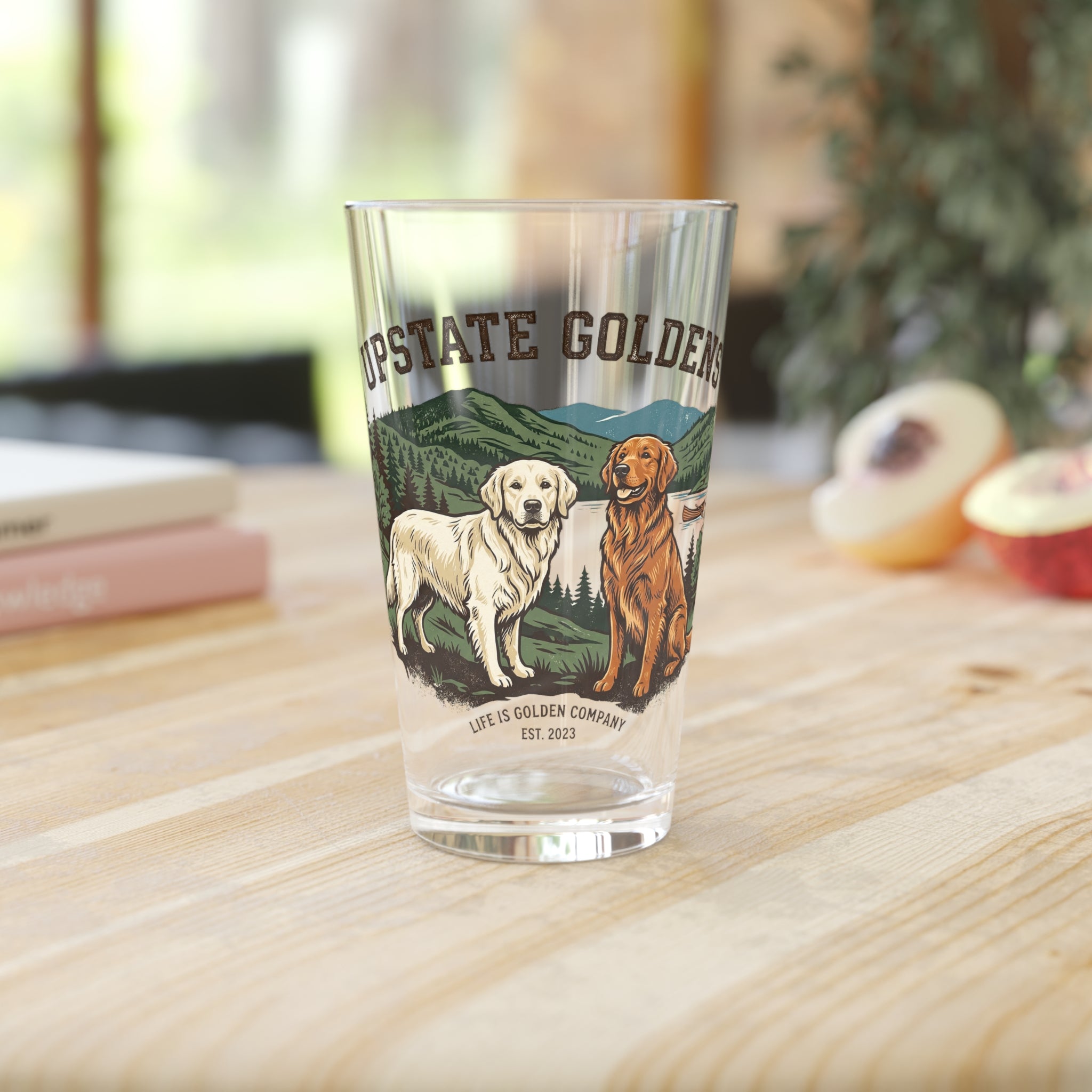 Upstate Goldens Pint Glass