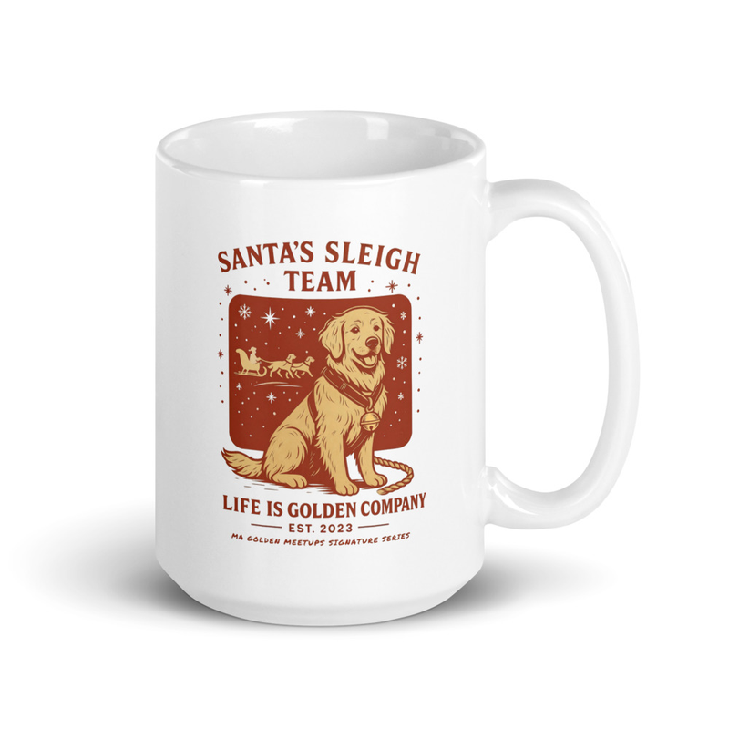 Santa's Sleigh Team Mug — White