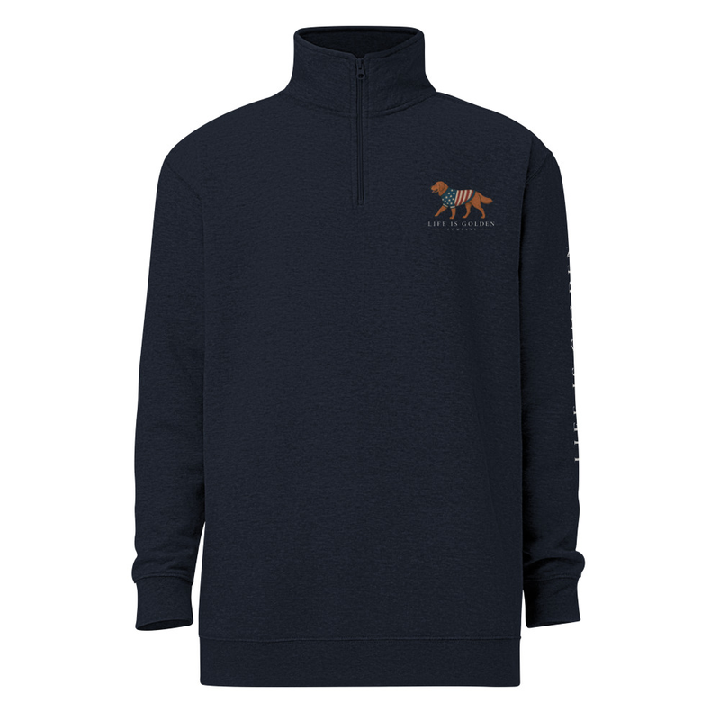 Old Glory Fleece Pullover (Red) — Navy