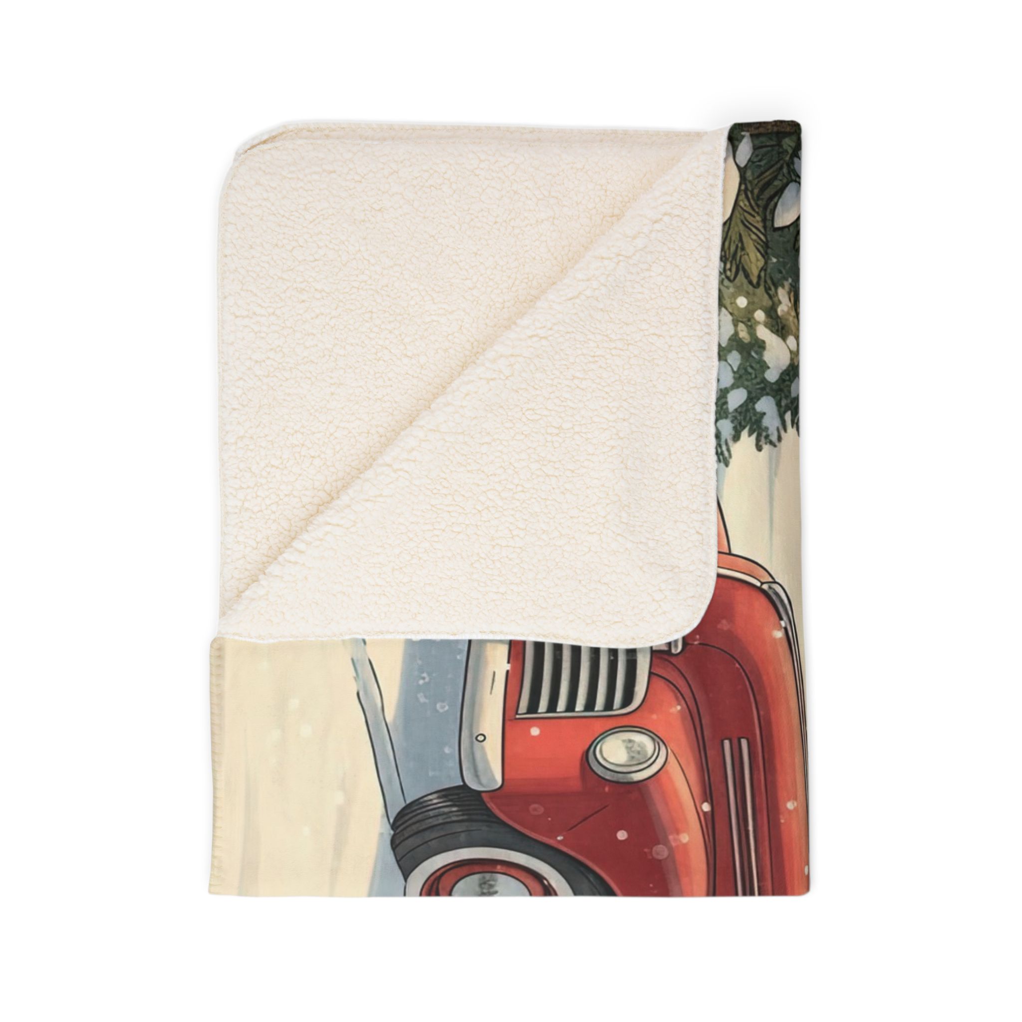 Bringing Home Christmas - black Schnoodle Edition Cozy Fleece Sherpa Blanket
