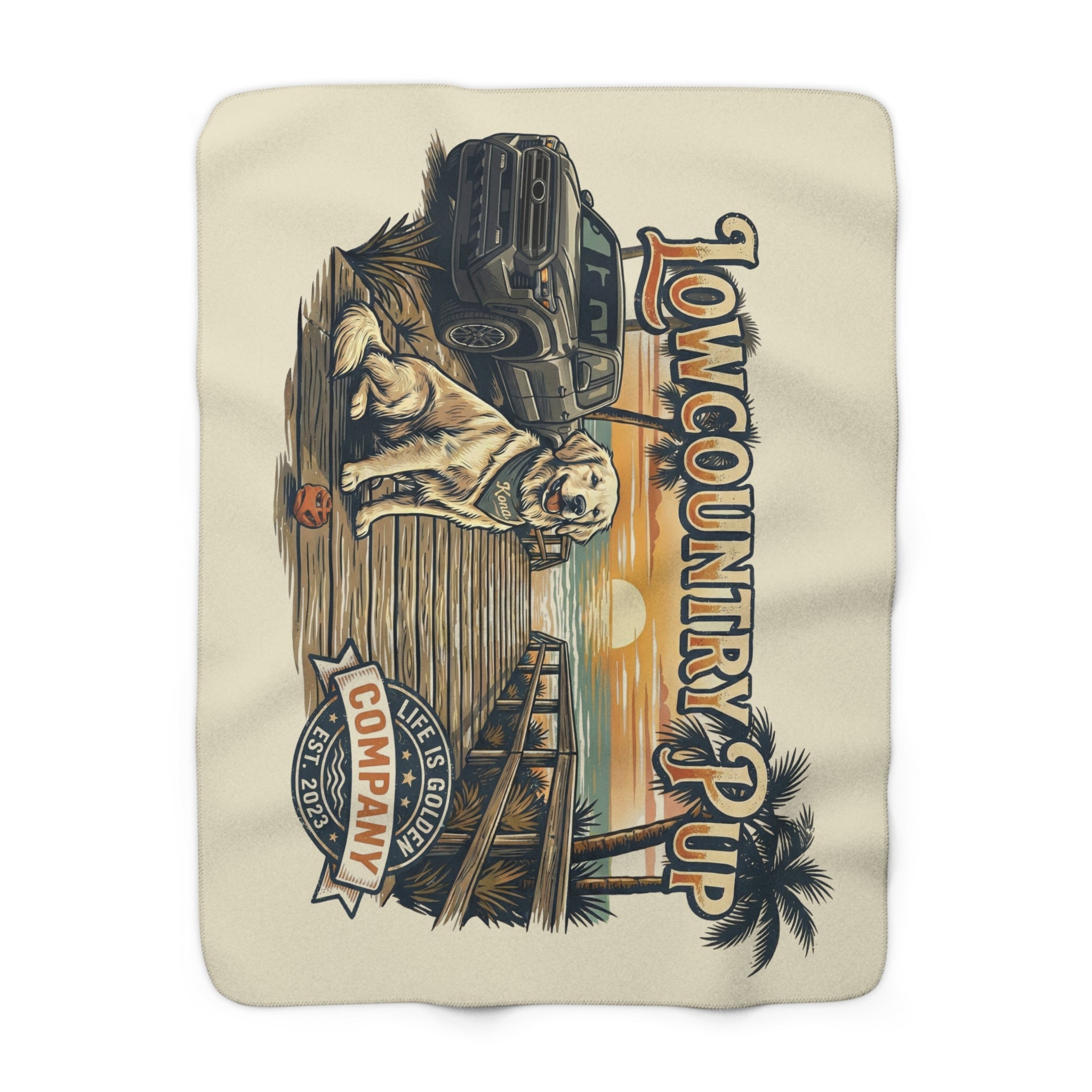 Lowcountry Pup Cozy Sherpa Fleece Blanket