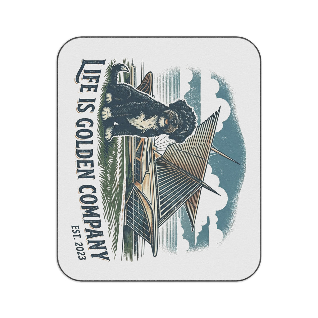 Louie Loves Milwaukee Picnic Blanket with Water Resistant Backing