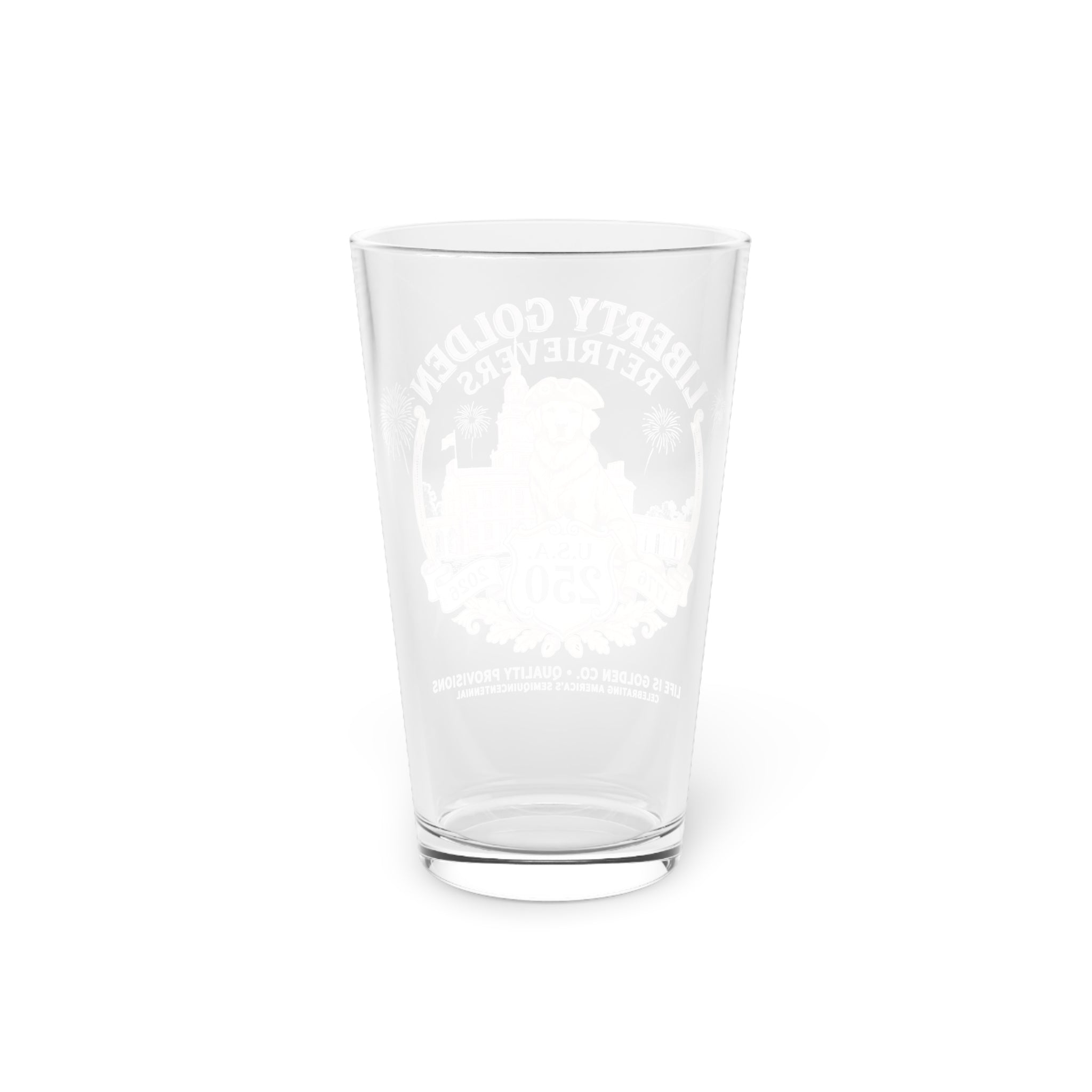 Liberty Goldens Semiquincentennial Pint Glass