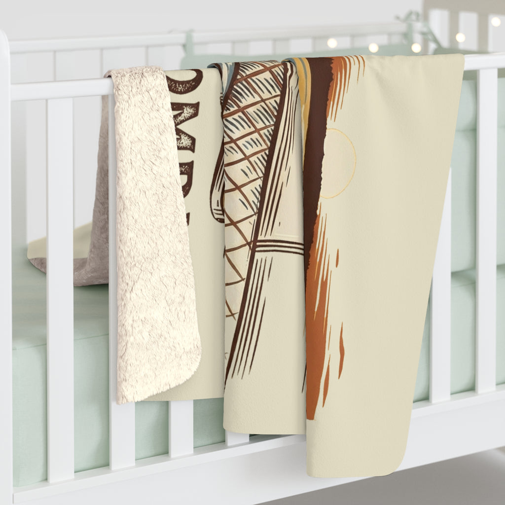 Sunset Sips &amp; Golden Trips Cozy Sherpa Fleece Blanket