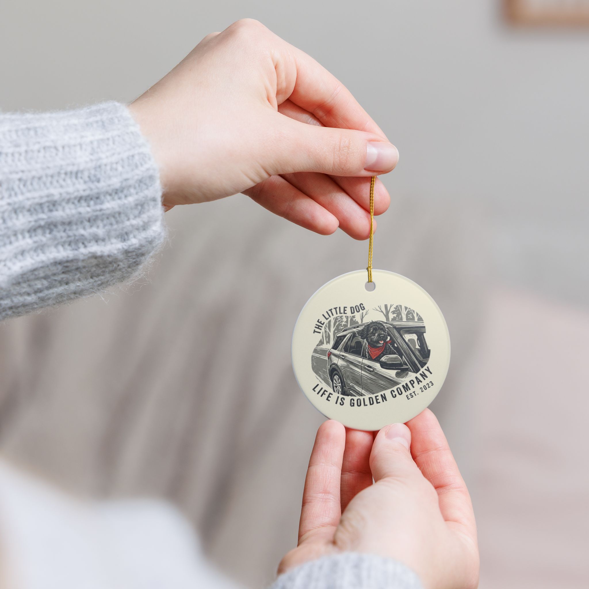 The Little Dog Ceramic Ornament